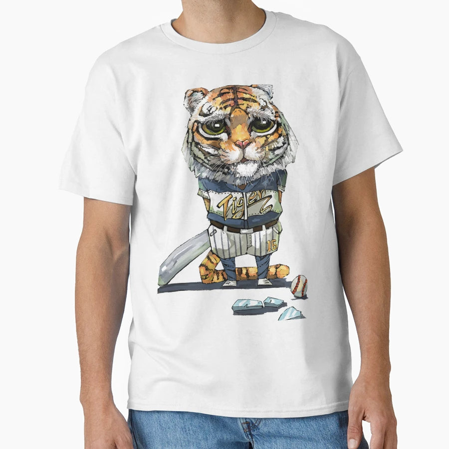 Tiger Baseball Player T-Shirt - Streetwear Style Men Women - T-Shirt, Sweatshirt, Hoodie