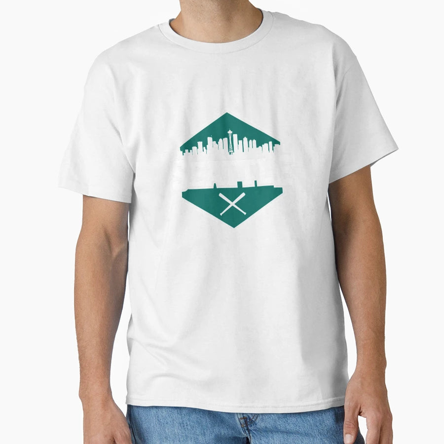Seattle Baseball Modern City T-Shirt - Fun Novelty Design Men Women - T-Shirt, Sweatshirt, Hoodie