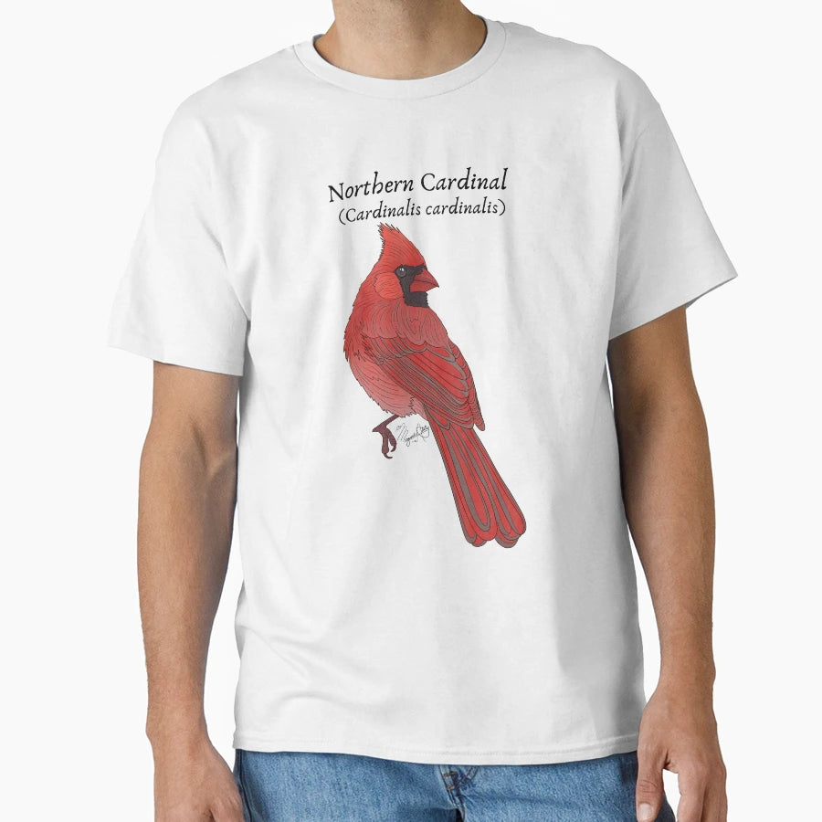 Texas Native Bird Northern Cardinal T-Shirt - Graphic Print Unisex - T-Shirt, Sweatshirt, Hoodie