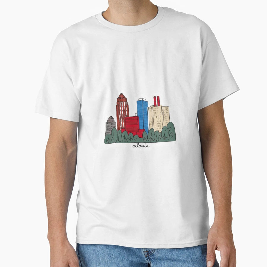 Atlanta Skyline T-Shirt - Aesthetic Graphic Men Women - T-Shirt, Sweatshirt, Hoodie