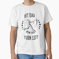 Hit Hard Run Fast Turn Left Baseball T-Shirt - Aesthetic Graphic for Adults - T-Shirt, Sweatshirt, Hoodie