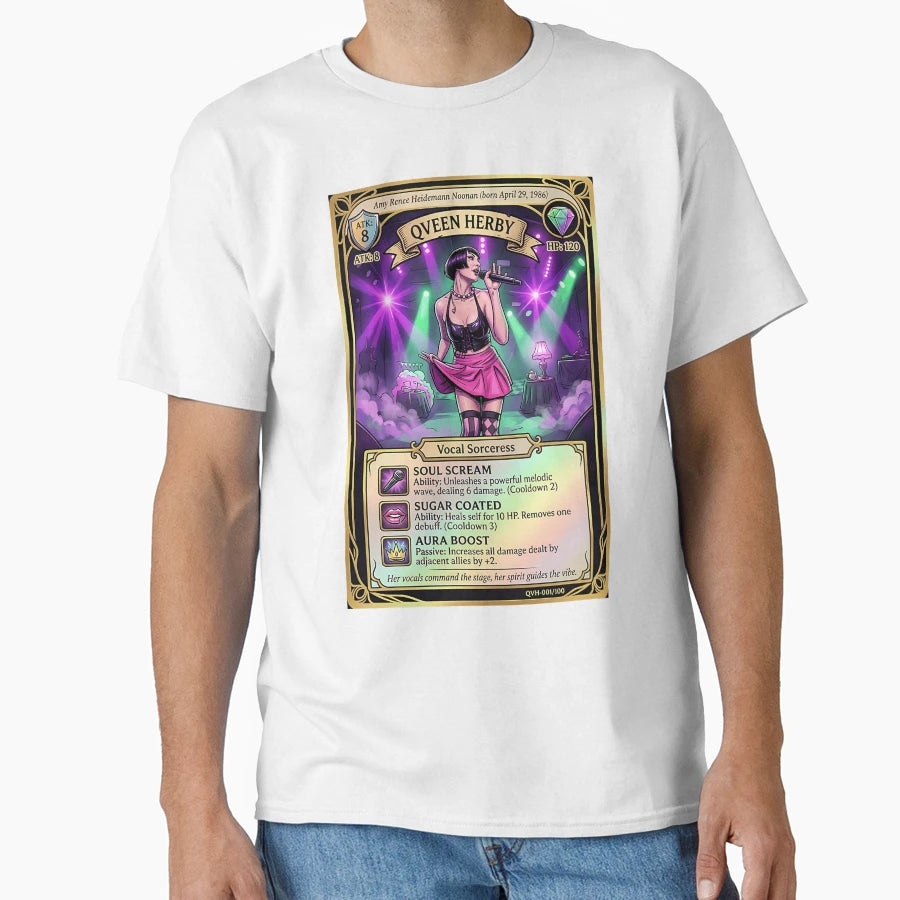 Qveen Herby Card T-Shirt - Graphic Print for Adults - T-Shirt, Sweatshirt, Hoodie