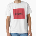 Chicago Red T-Shirt - Trendy Graphic for Adults - T-Shirt, Sweatshirt, Hoodie