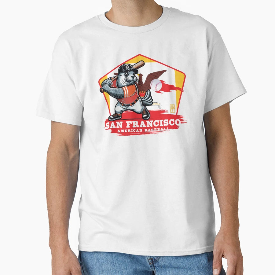 Usa American Baseball San Francisco T-Shirt - Casual Everyday Wear Unisex - T-Shirt, Sweatshirt, Hoodie