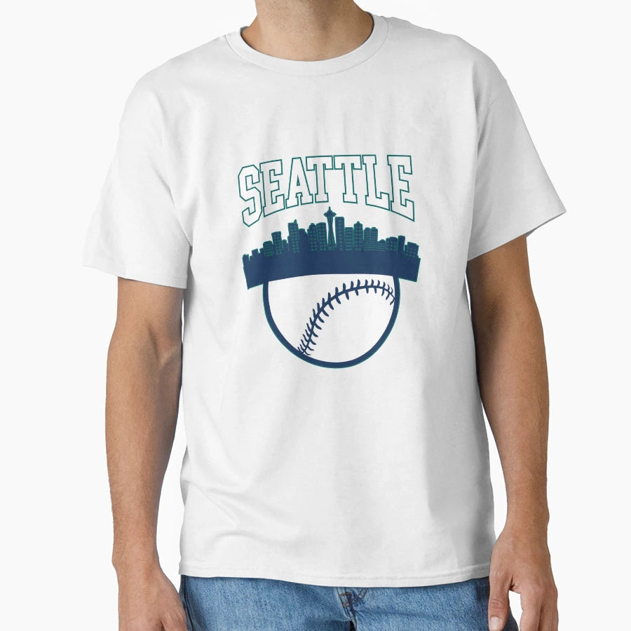 Seattle Baseball Minimalist City T-Shirt - Novelty Apparel for Adults - T-Shirt, Sweatshirt, Hoodie