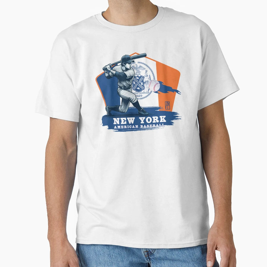 Usa American Baseball New York Baseball T-Shirt - Graphic Print Unisex - T-Shirt, Sweatshirt, Hoodie