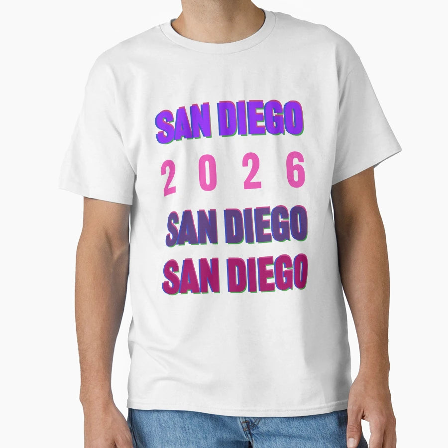 San Diego 2026 Layered Typography T-Shirt - Unique Graphic Men Women - T-Shirt, Sweatshirt, Hoodie