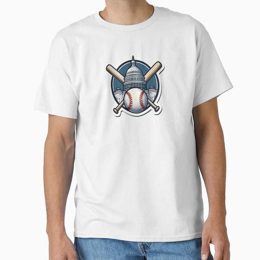 Capitol And Baseball T-Shirt - Casual Everyday Wear for Adults - T-Shirt, Sweatshirt, Hoodie