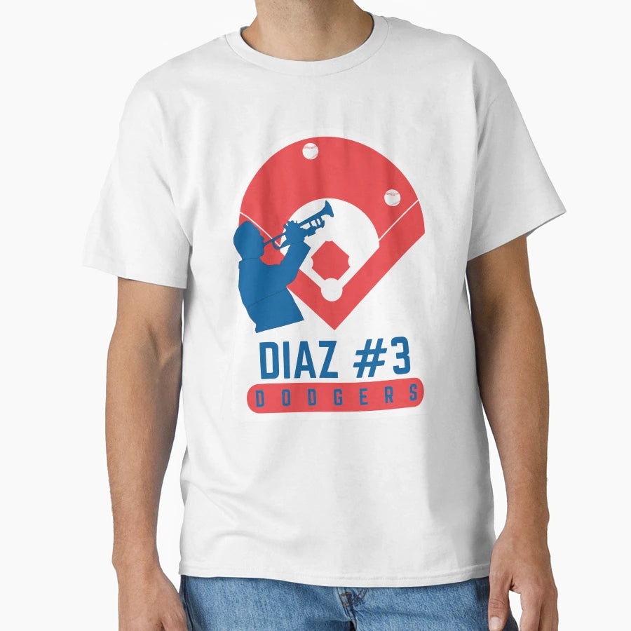 Edwin Diaz 3 Los Angeles Dodgers T-Shirt - Novelty Apparel for Adults - T-Shirt, Sweatshirt, Hoodie