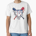 Baseball Ice Cream Drip Driping T-Shirt - Novelty Apparel for Adults - T-Shirt, Sweatshirt, Hoodie