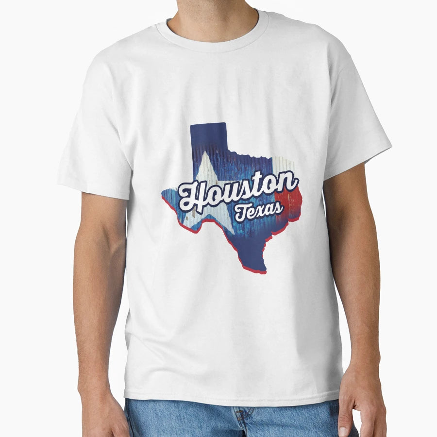 Houston Texas City T-Shirt - Custom Art Print Unisex - T-Shirt, Sweatshirt, Hoodie