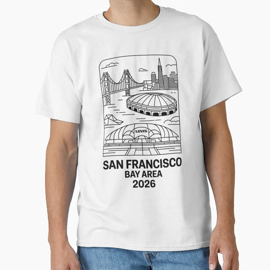 San Francisco Bay Area Golden Gate T-Shirt - Custom Art Print Unisex - T-Shirt, Sweatshirt, Hoodie