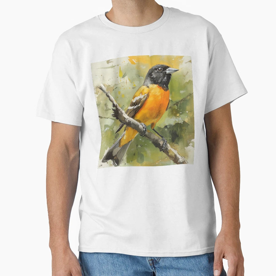 Male Baltimore Oriole T-Shirt - Casual Everyday Wear for Adults - T-Shirt, Sweatshirt, Hoodie