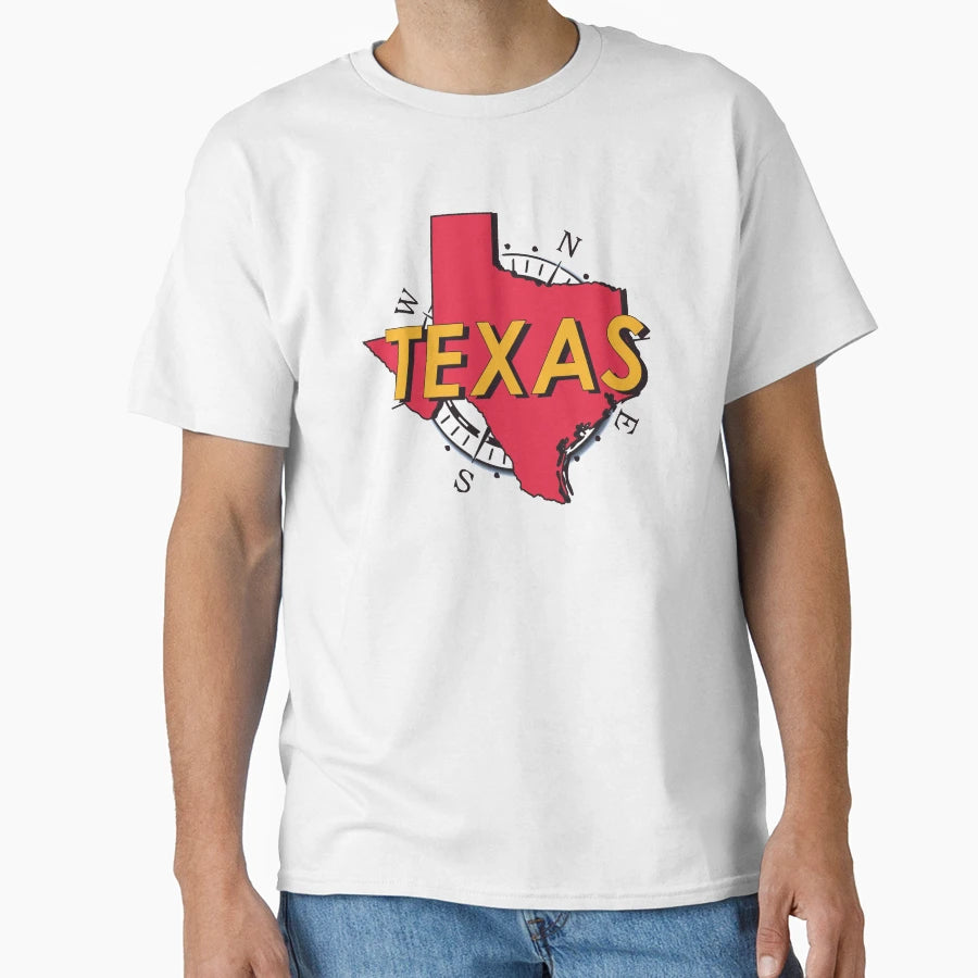 Texas Map T-Shirt - Minimalist Print Men Women - T-Shirt, Sweatshirt, Hoodie