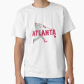 Atlanta Baseball Slugger Home Run T-Shirt - Custom Art Print Men Women - T-Shirt, Sweatshirt, Hoodie