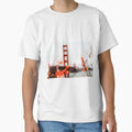 Golden Gate Bridge San Francisco T-Shirt - Minimalist Print Men Women - T-Shirt, Sweatshirt, Hoodie