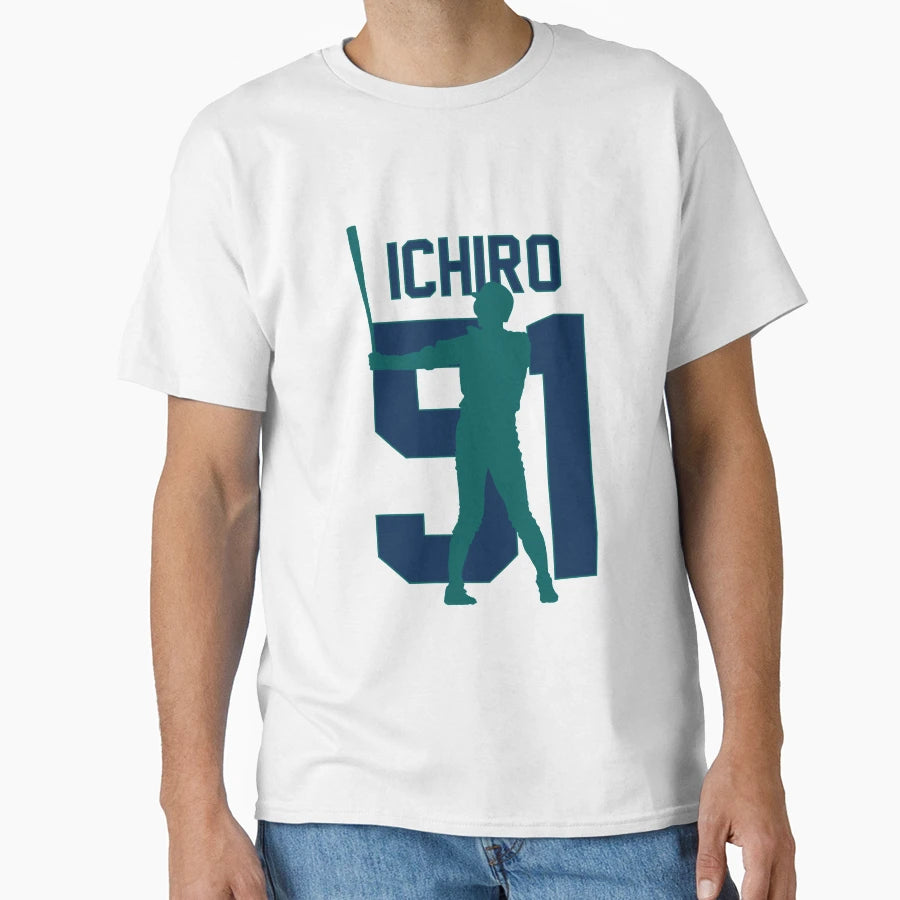 Ichiro Suzuki Jersey Number Artwork T-Shirt - Novelty Apparel Men Women - T-Shirt, Sweatshirt, Hoodie