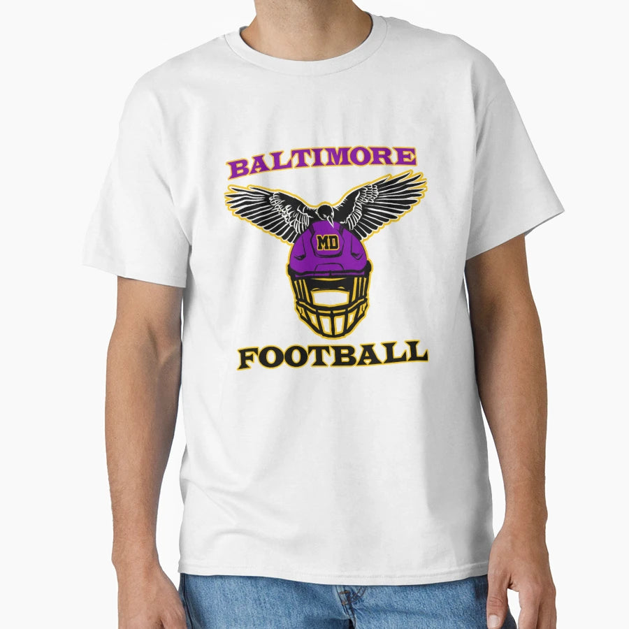 Baltimore Football T-Shirt - Aesthetic Graphic Unisex - T-Shirt, Sweatshirt, Hoodie