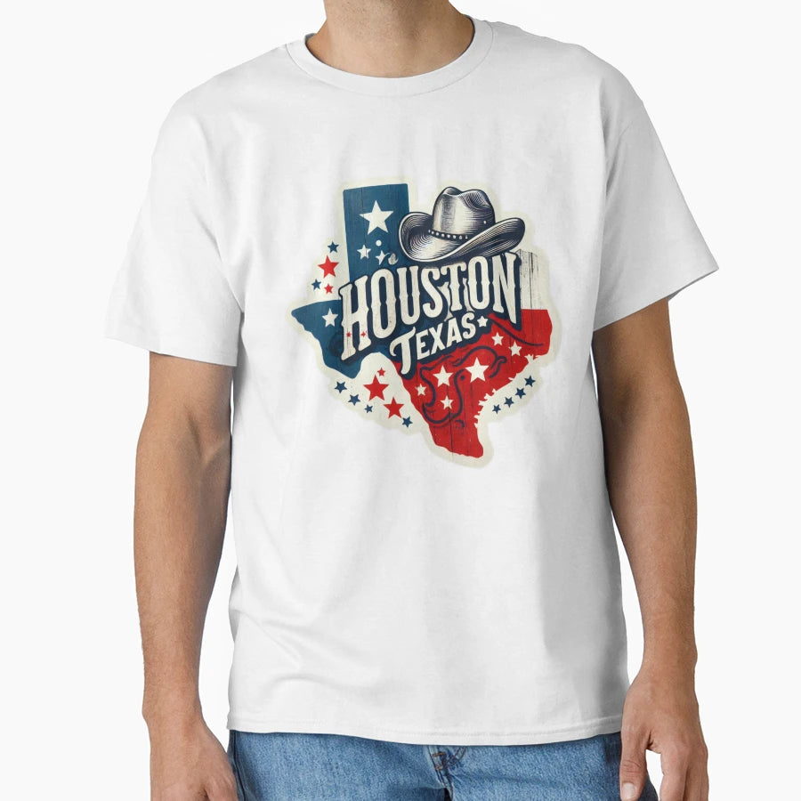 Houston Texast T-Shirt - Minimalist Print Unisex - T-Shirt, Sweatshirt, Hoodie