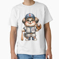 Funny Animals Baseball Graphics Dog T-Shirt - Aesthetic Graphic for Adults - T-Shirt, Sweatshirt, Hoodie