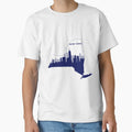 Blue New York T-Shirt - Trendy Graphic Unisex - T-Shirt, Sweatshirt, Hoodie