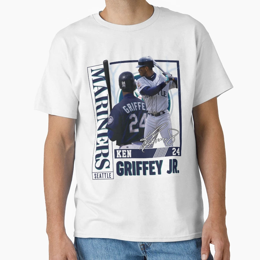 Ken Griffey Jr Seattle Baseball T-Shirt - Aesthetic Graphic for Adults - T-Shirt, Sweatshirt, Hoodie
