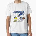 Snoopy Baseball Go Los Angeles T-Shirt - Streetwear Style Unisex - T-Shirt, Sweatshirt, Hoodie