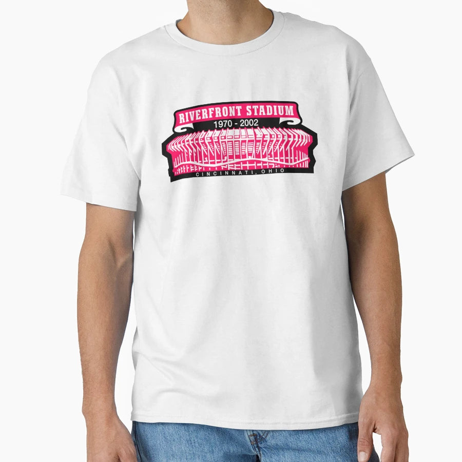 Riverfront Stadium T-Shirt - Trendy Graphic for Adults - T-Shirt, Sweatshirt, Hoodie