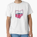 Cleveland Skyline Baseball Red White And T-Shirt - Trendy Graphic Unisex - T-Shirt, Sweatshirt, Hoodie