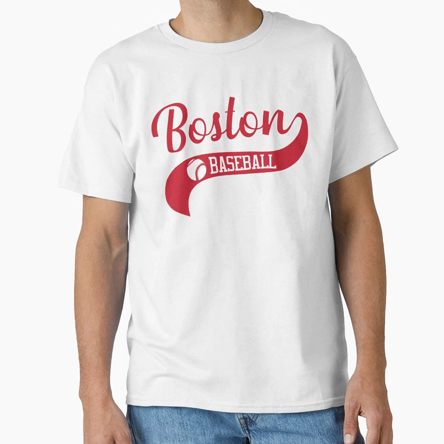 Boston Baseball Swoosh T-Shirt - Unique Graphic Unisex - T-Shirt, Sweatshirt, Hoodie