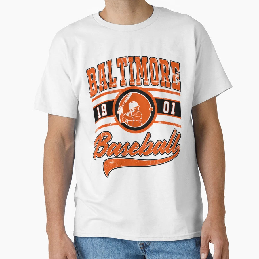 Baltimore Baseball T-Shirt - Custom Art Print Men Women - T-Shirt, Sweatshirt, Hoodie