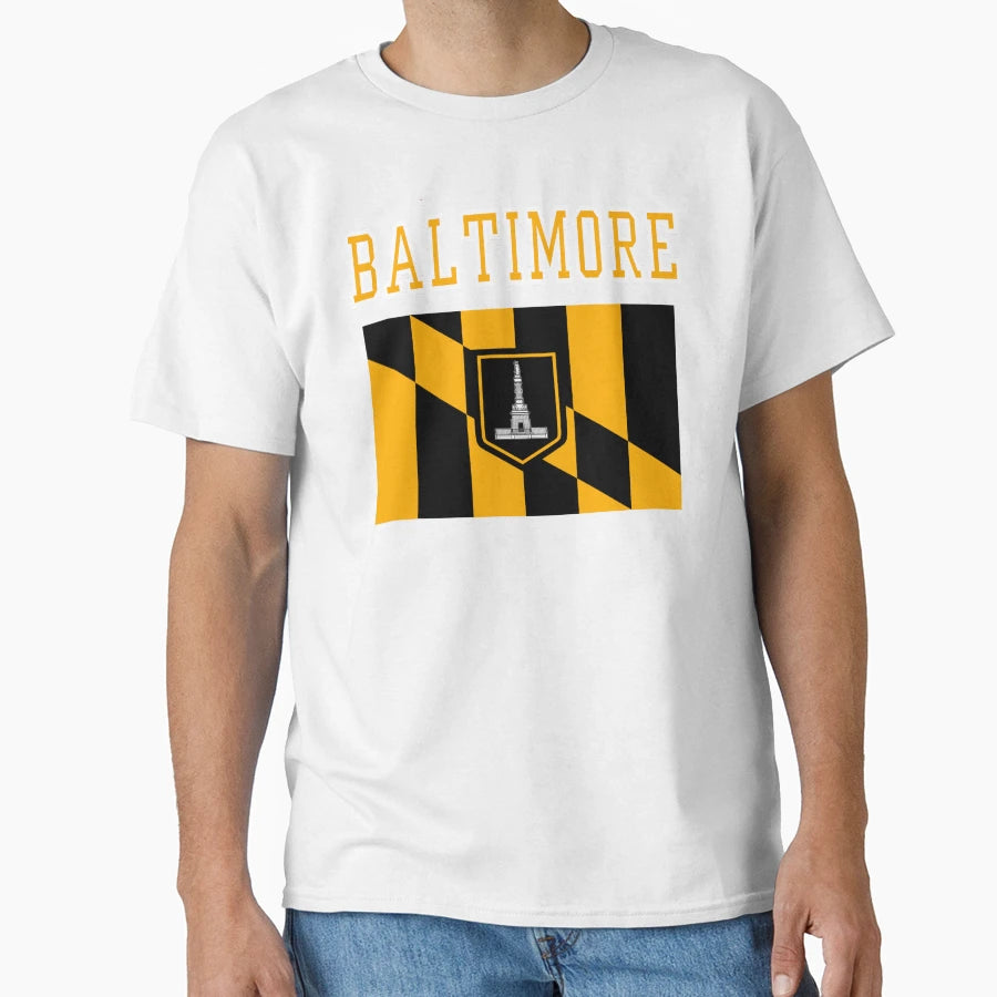 Baltimore Flag City Gifts Travel T-Shirt - Novelty Apparel Men Women - T-Shirt, Sweatshirt, Hoodie
