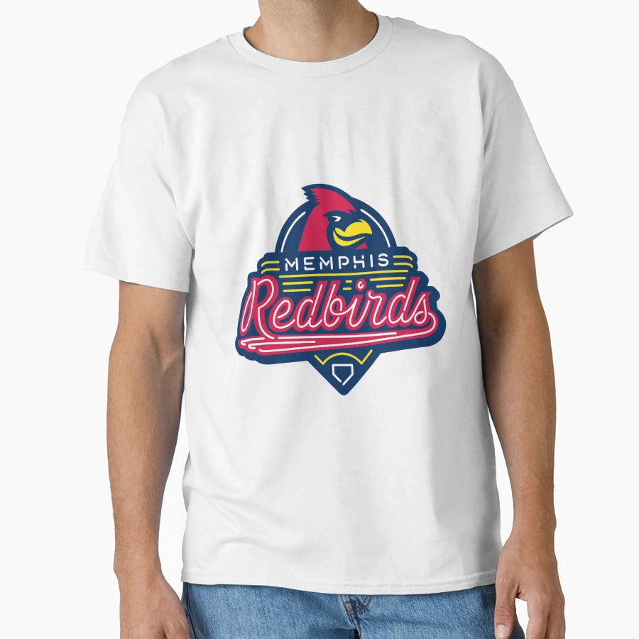 Memphis Redbirds Neon Sign Logo T-Shirt - Fun Novelty Design Unisex - T-Shirt, Sweatshirt, Hoodie