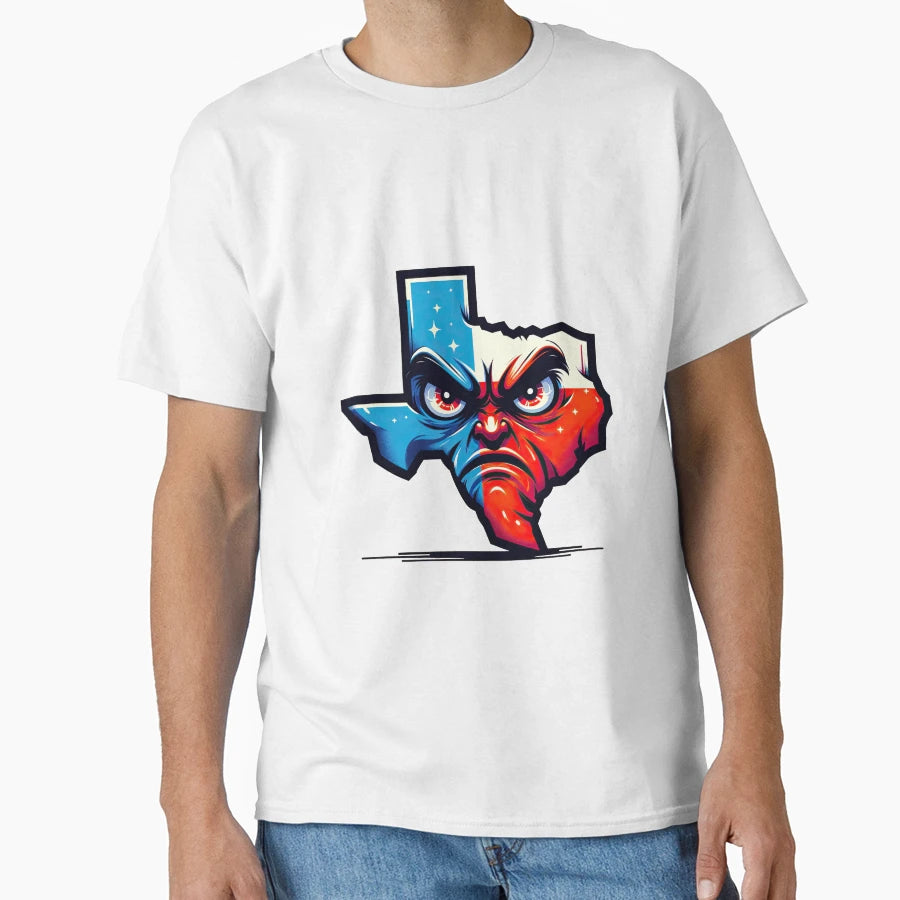 Texan Temper Lone Star Scowl T-Shirt - Unique Graphic for Adults - T-Shirt, Sweatshirt, Hoodie