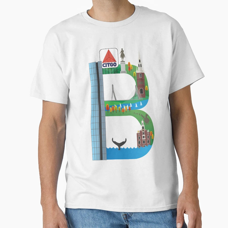 B Boston T-Shirt - Fun Novelty Design Men Women - T-Shirt, Sweatshirt, Hoodie