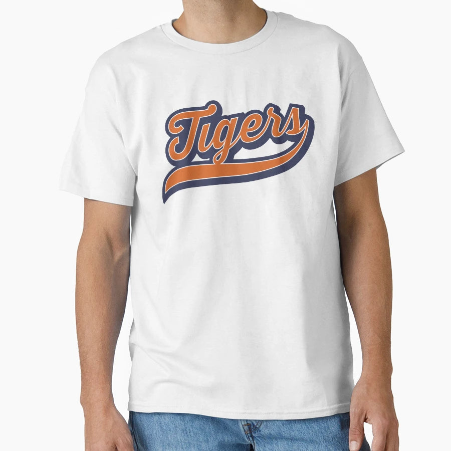 Tigers Logo Sports Team Athletic Text T-Shirt - Novelty Apparel Unisex - T-Shirt, Sweatshirt, Hoodie