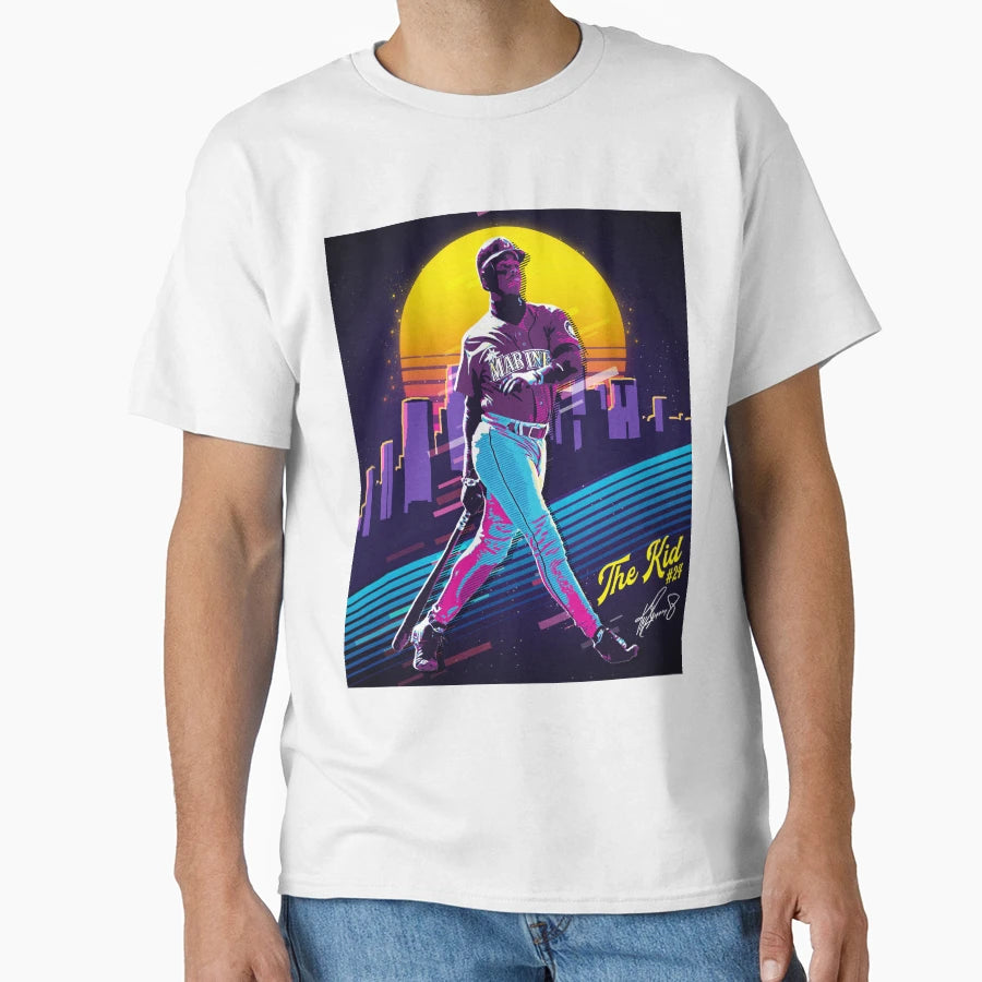 Ken Griffey Jr Baseball Signature 80S T-Shirt - Minimalist Print Men Women - T-Shirt, Sweatshirt, Hoodie