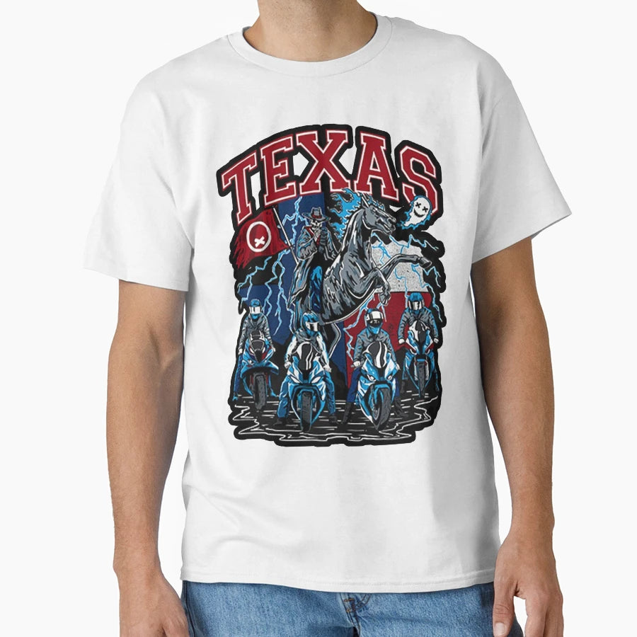 Quiet Club Racing Ghost Racing Texas T-Shirt - Graphic Print Men Women - T-Shirt, Sweatshirt, Hoodie