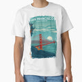 San Francisco California Travel Golden T-Shirt - Custom Art Print Unisex - T-Shirt, Sweatshirt, Hoodie
