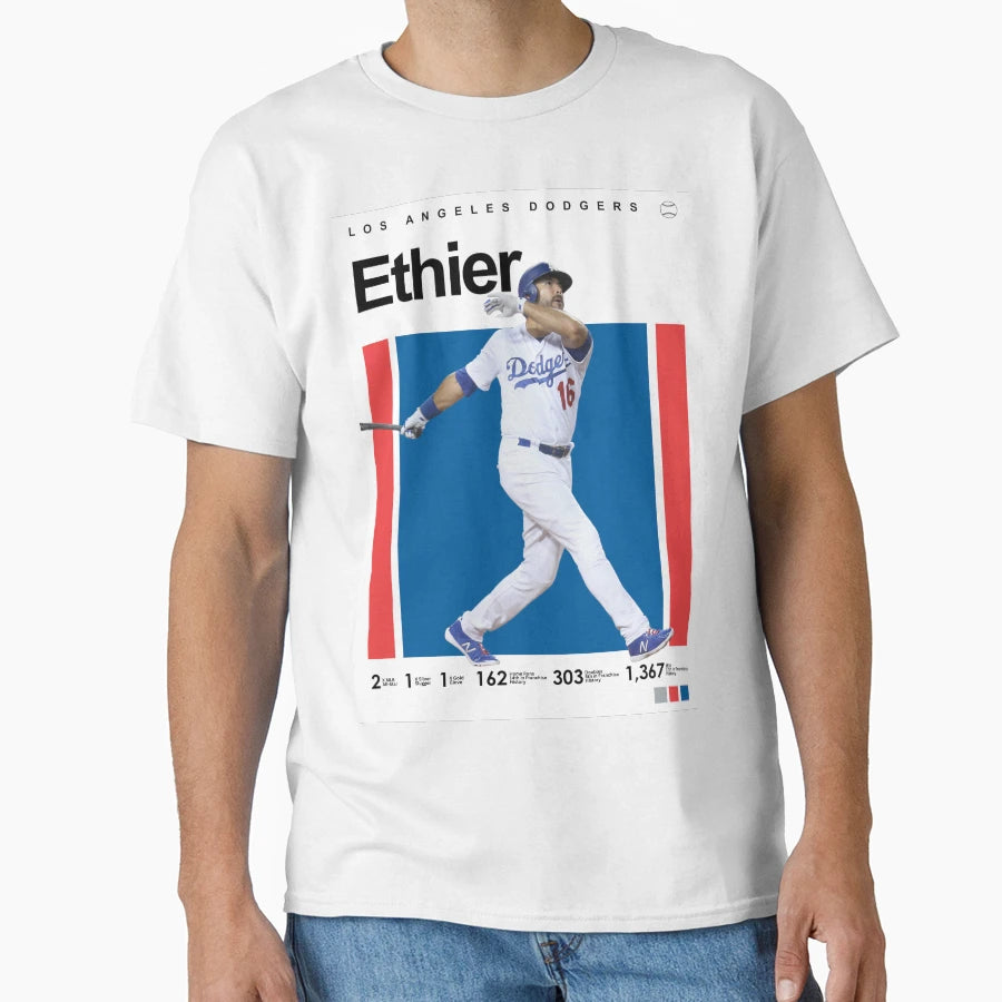 Player Ethier T-Shirt - Minimalist Print for Adults - T-Shirt, Sweatshirt, Hoodie