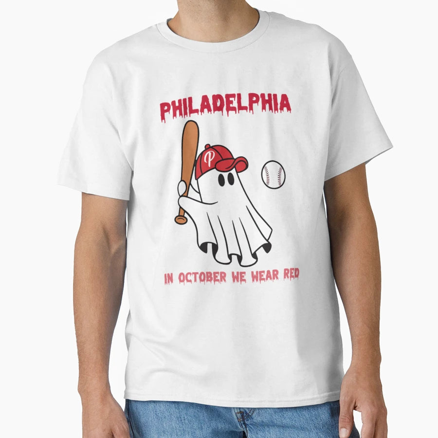 Phillies Ghost Pumpkin T-Shirt - Graphic Print for Adults - T-Shirt, Sweatshirt, Hoodie