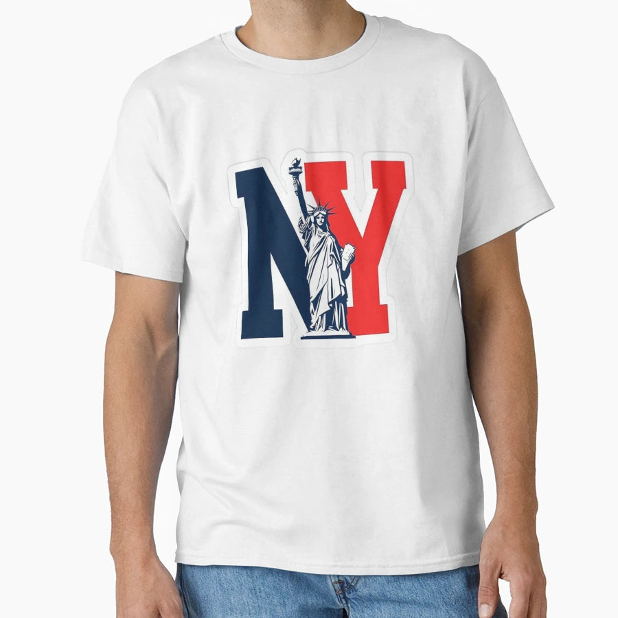 Ny Statue Liberty Bold T-Shirt - Casual Everyday Wear Men Women - T-Shirt, Sweatshirt, Hoodie