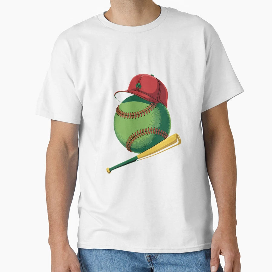 St Patricks Day Shamrock Baseball Irish T-Shirt - Unique Graphic Men Women - T-Shirt, Sweatshirt, Hoodie