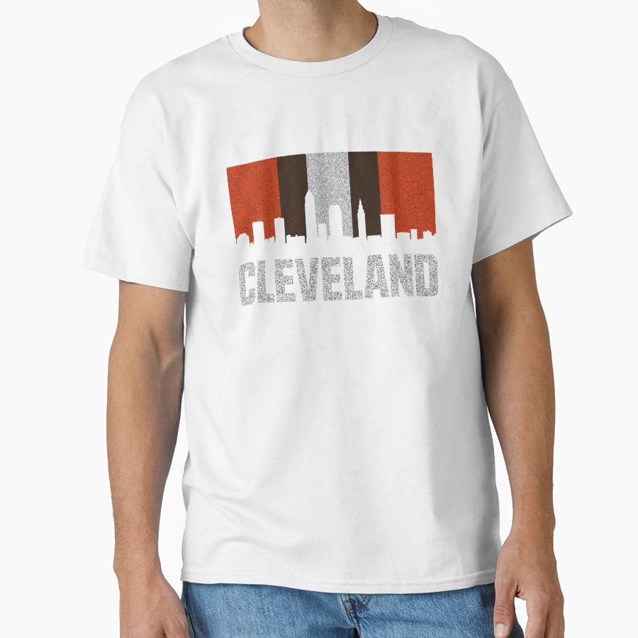 Cleveland Skyline Cle Home State Ohio T-Shirt - Aesthetic Graphic Unisex - T-Shirt, Sweatshirt, Hoodie
