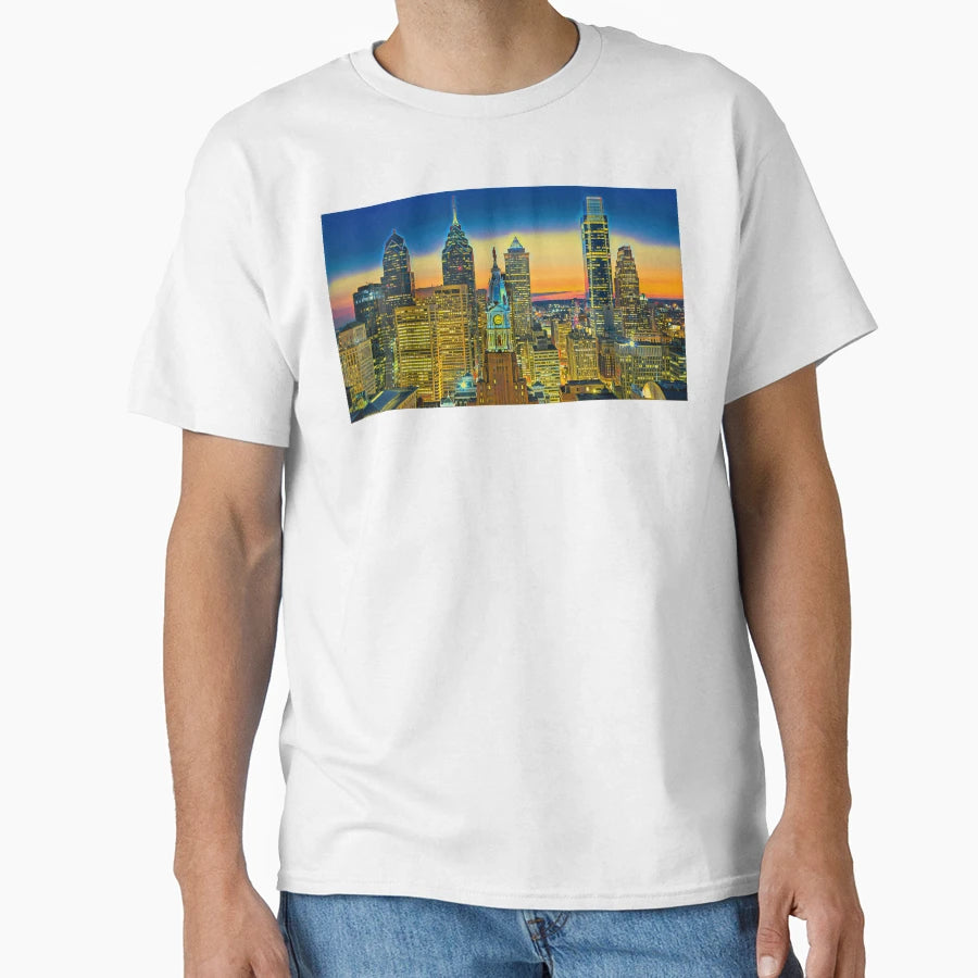 Philadelphia Night Pennsylvania T-Shirt - Graphic Print for Adults - T-Shirt, Sweatshirt, Hoodie