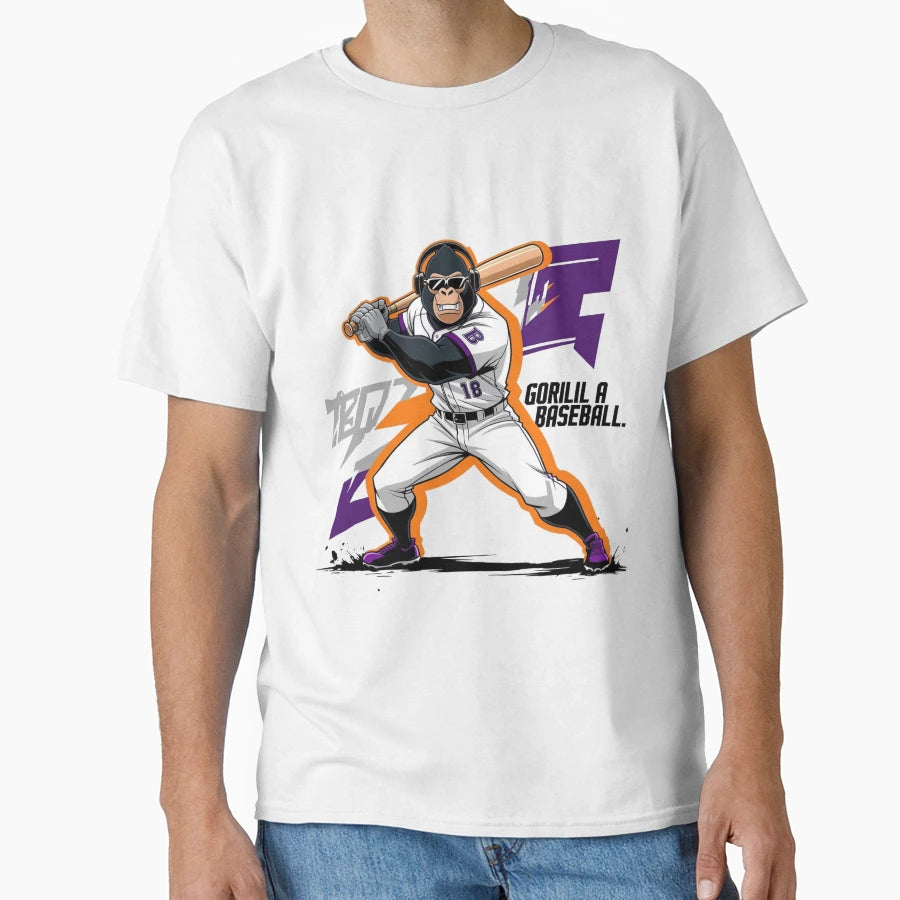 Gorilil Baseball T-Shirt - Minimalist Print Men Women - T-Shirt, Sweatshirt, Hoodie