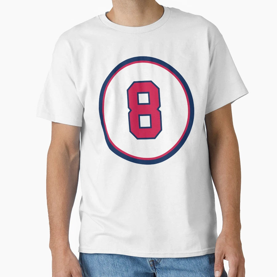 Javy Lopez 8 Jersey Number T-Shirt - Novelty Apparel for Adults - T-Shirt, Sweatshirt, Hoodie