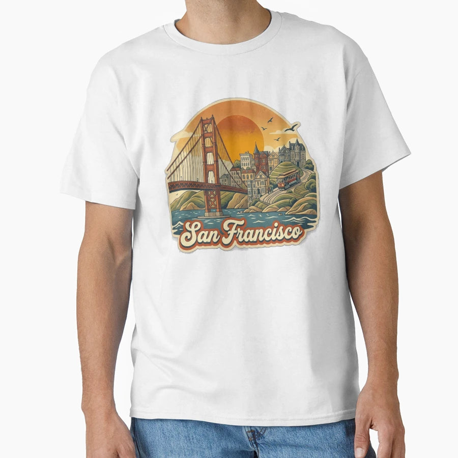 San Francisco Travel T-Shirt - Minimalist Print Men Women - T-Shirt, Sweatshirt, Hoodie