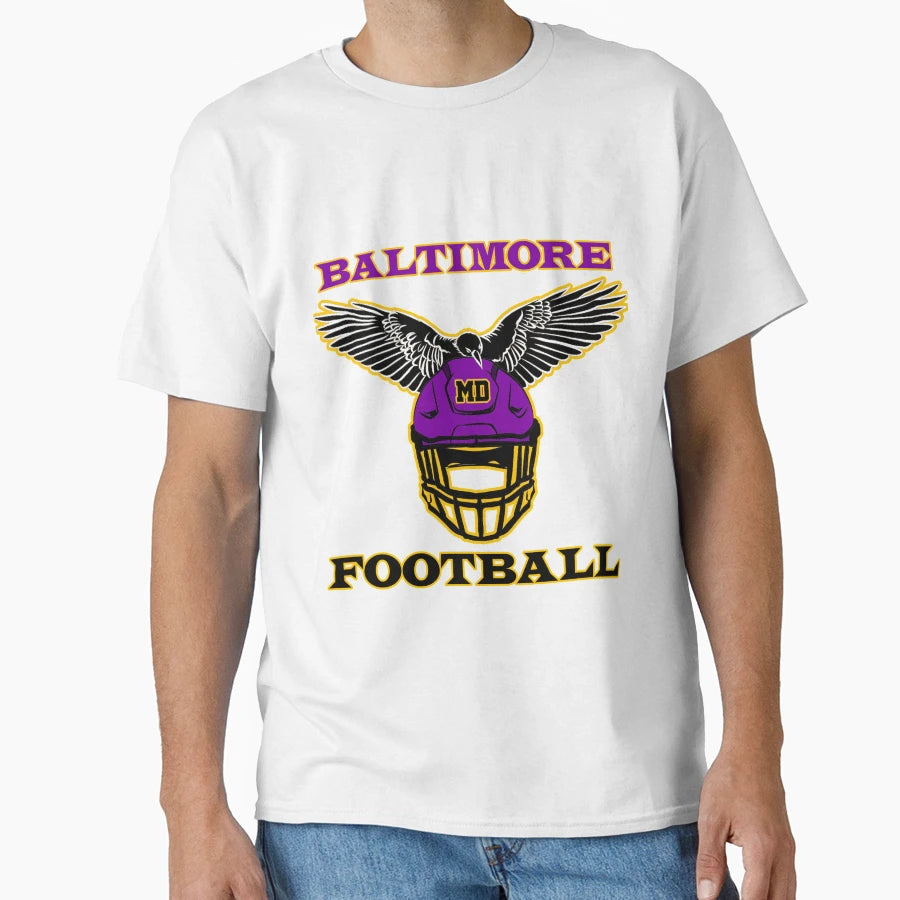 Baltimore Football T-Shirt - Unique Graphic for Adults - T-Shirt, Sweatshirt, Hoodie