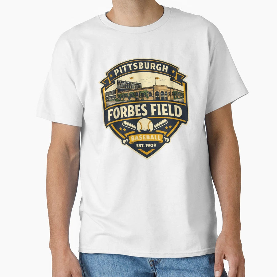Pittsburgh Forbes Field Baseball T-Shirt - Novelty Apparel for Adults - T-Shirt, Sweatshirt, Hoodie